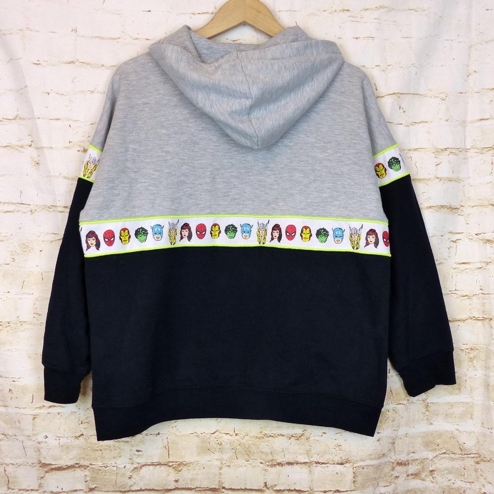 Mad Engine Marvel Comics Character Fleece Hoodie Sweater Youth Kid XL Gray Black - Picture 11 of 13